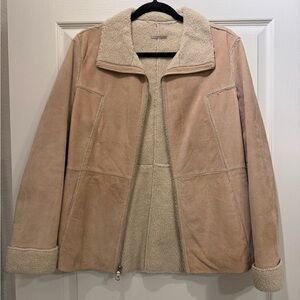 Vintage Guess suede leather fur jacket